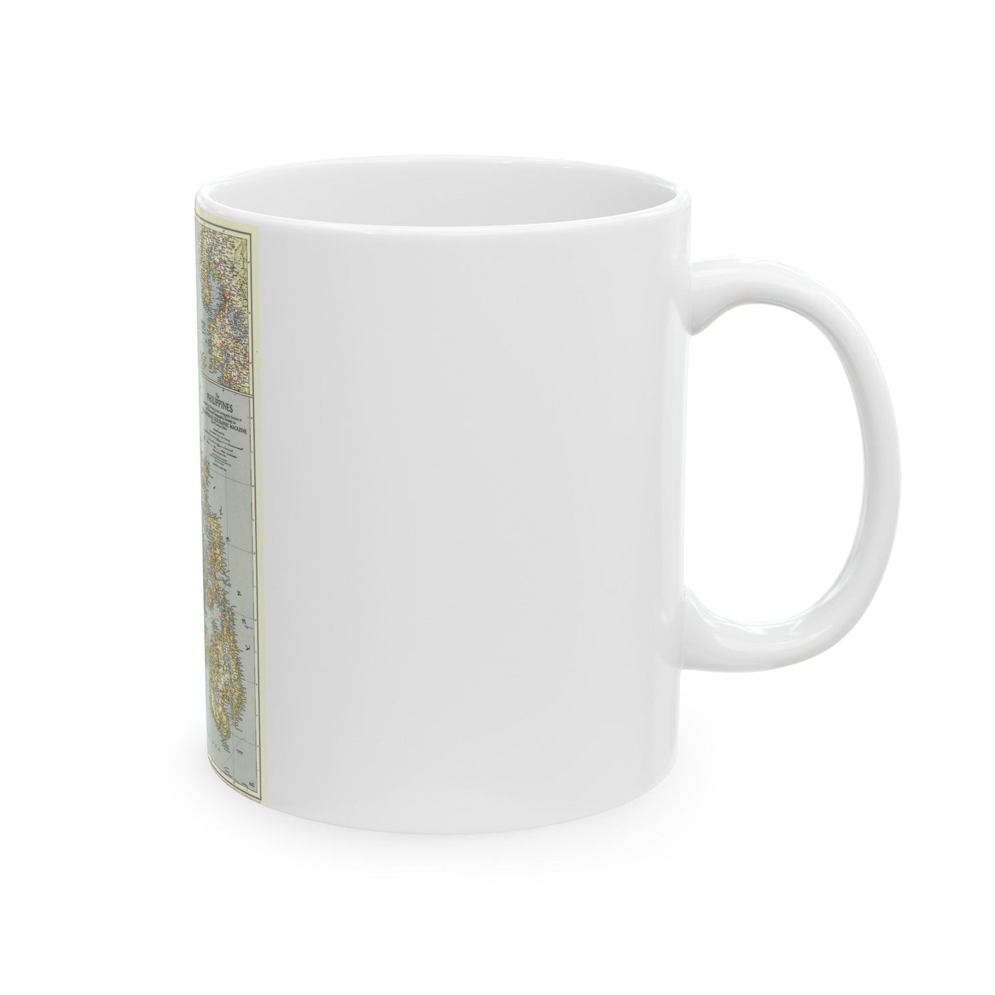 Philippines, The (1945) (Map) White Coffee Mug-The Sticker Space