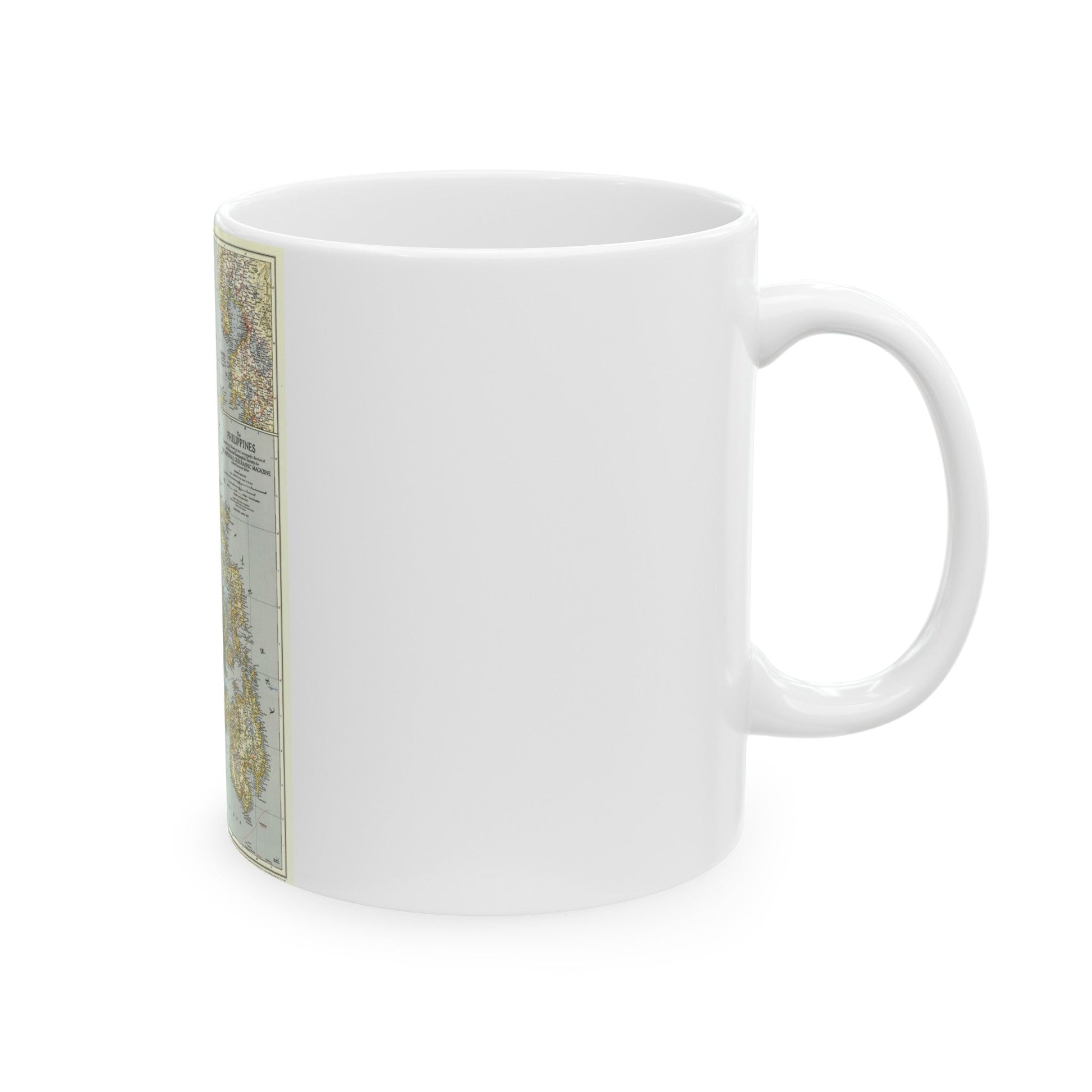 Philippines, The (1945) (Map) White Coffee Mug-The Sticker Space