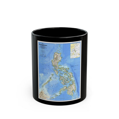 Philippines, The (1986) (Map) Black Coffee Mug-11oz-The Sticker Space