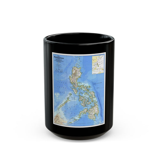 Philippines, The (1986) (Map) Black Coffee Mug-15oz-The Sticker Space