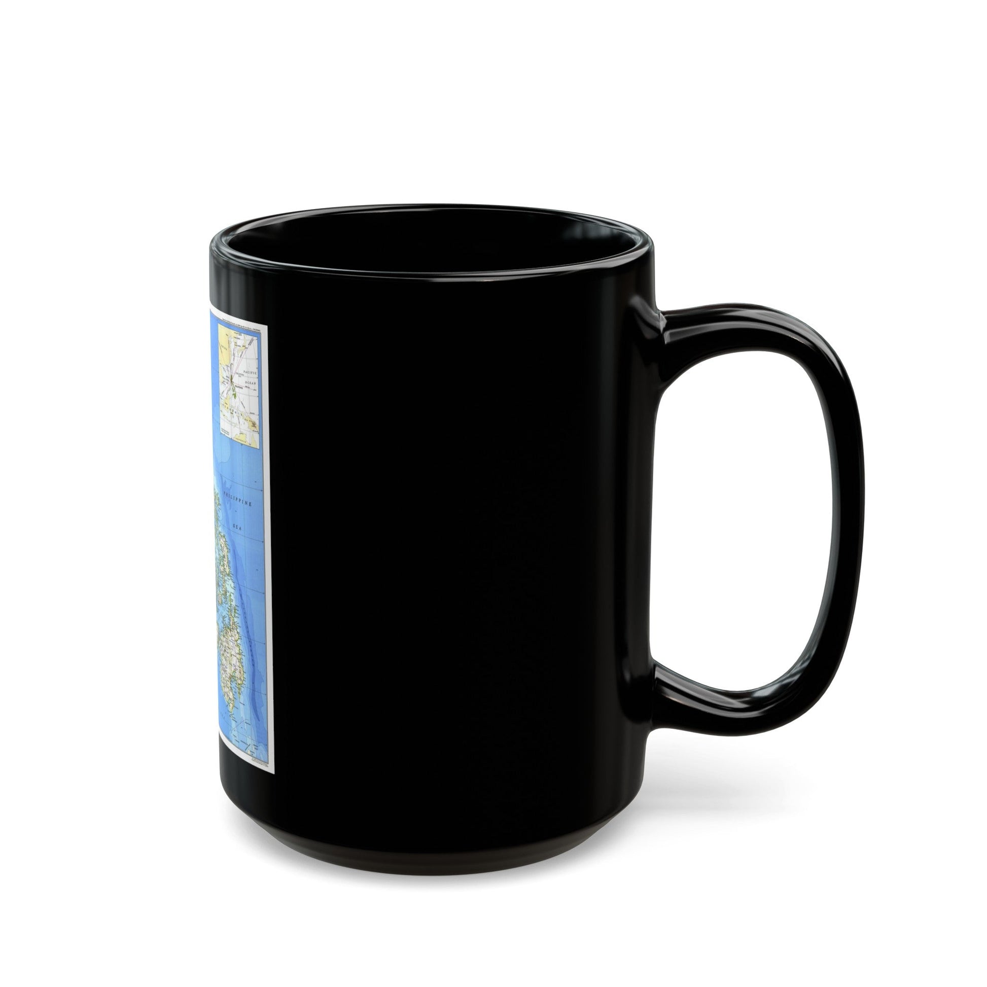 Philippines, The (1986) (Map) Black Coffee Mug-The Sticker Space