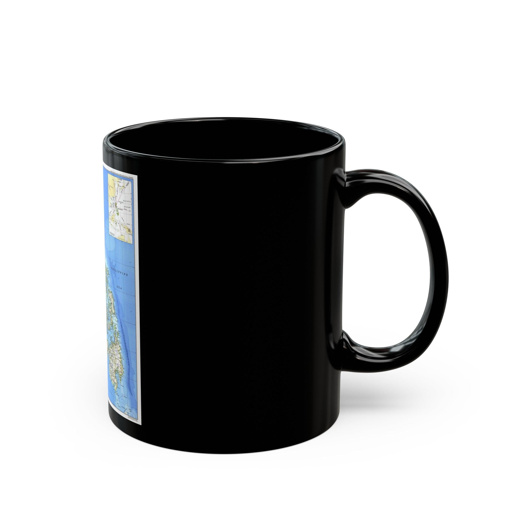 Philippines, The (1986) (Map) Black Coffee Mug-The Sticker Space