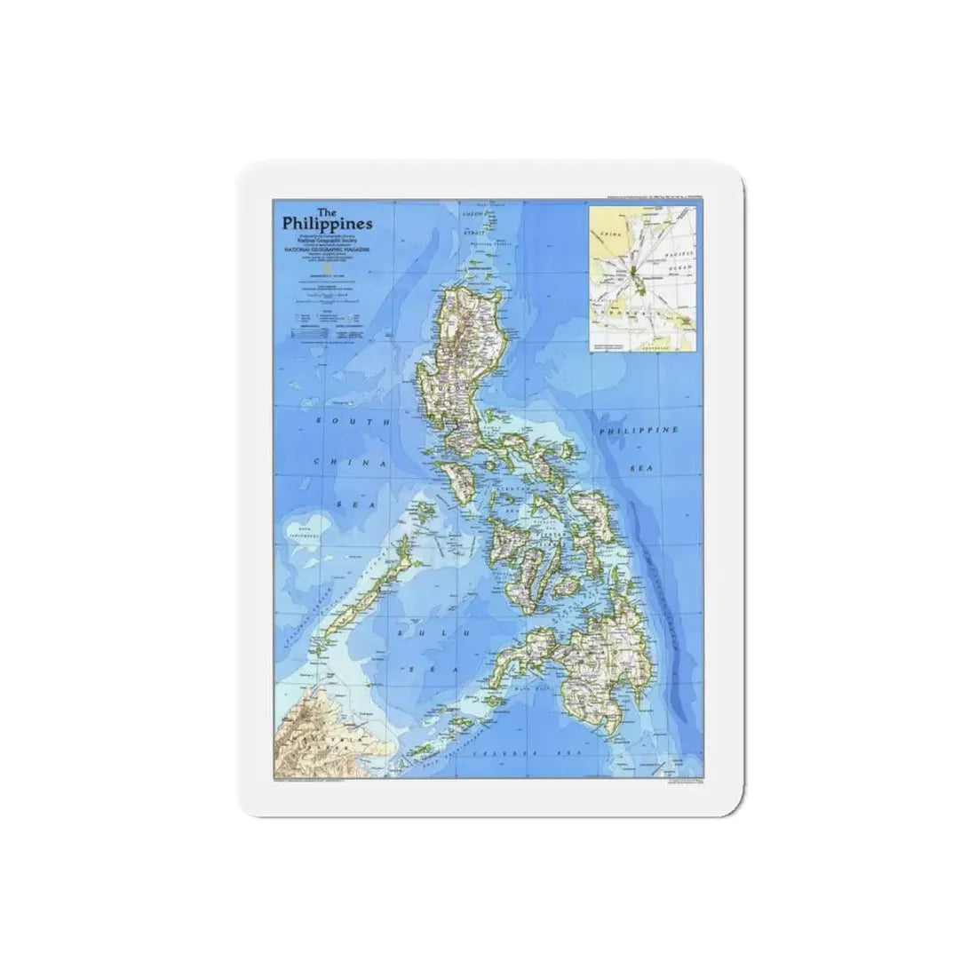 Philippines, The (1986) (Map) Refrigerator Magnet - The Sticker Space