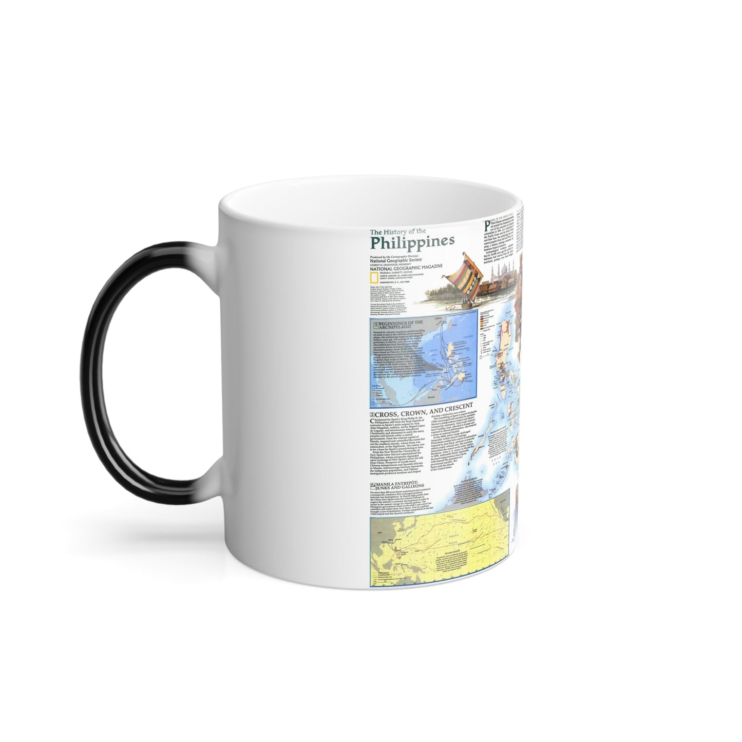 Philippines - The History of the (1986) (Map) Color Changing Mug 11oz-11oz-The Sticker Space