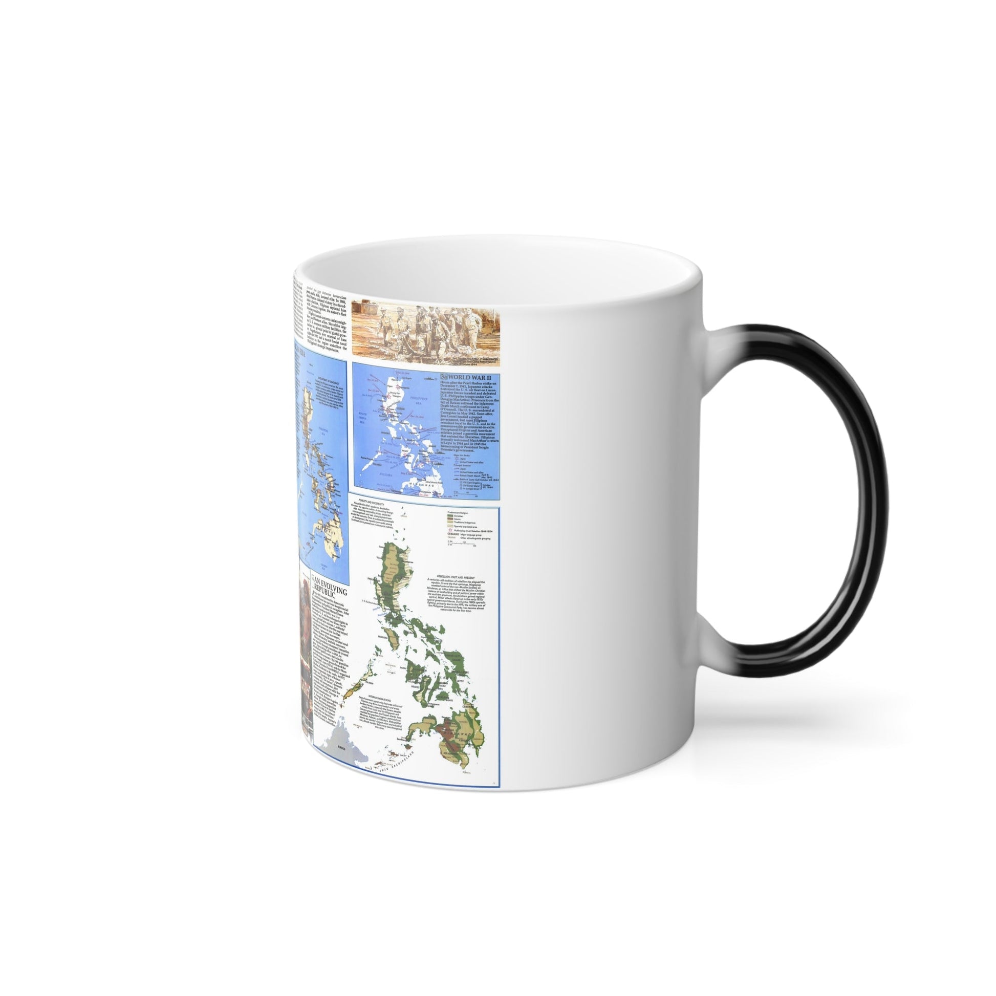 Philippines - The History of the (1986) (Map) Color Changing Mug 11oz-11oz-The Sticker Space