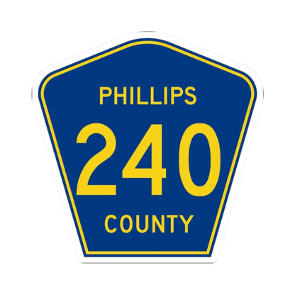 Phillips County Route 240 AR (Arkansas) (Road Sign) STICKER Vinyl Kiss-Cut Decal 2 Inch White - The Sticker Space