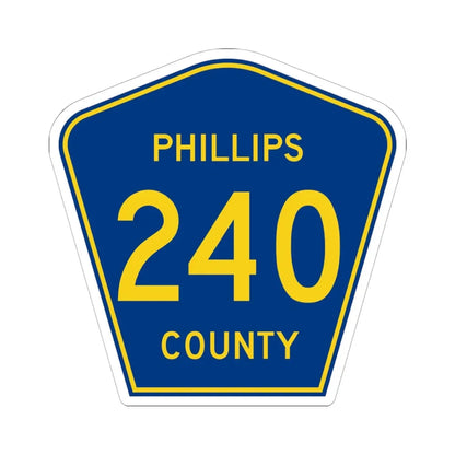Phillips County Route 240 AR (Arkansas) (Road Sign) STICKER Vinyl Kiss-Cut Decal 6 Inch White - The Sticker Space