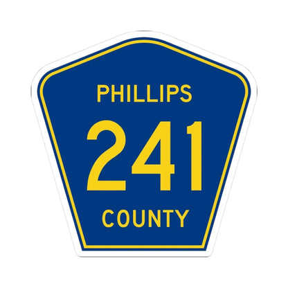 Phillips County Route 241 AR (Arkansas) (Road Sign) STICKER Vinyl Kiss-Cut Decal 3 Inch White - The Sticker Space