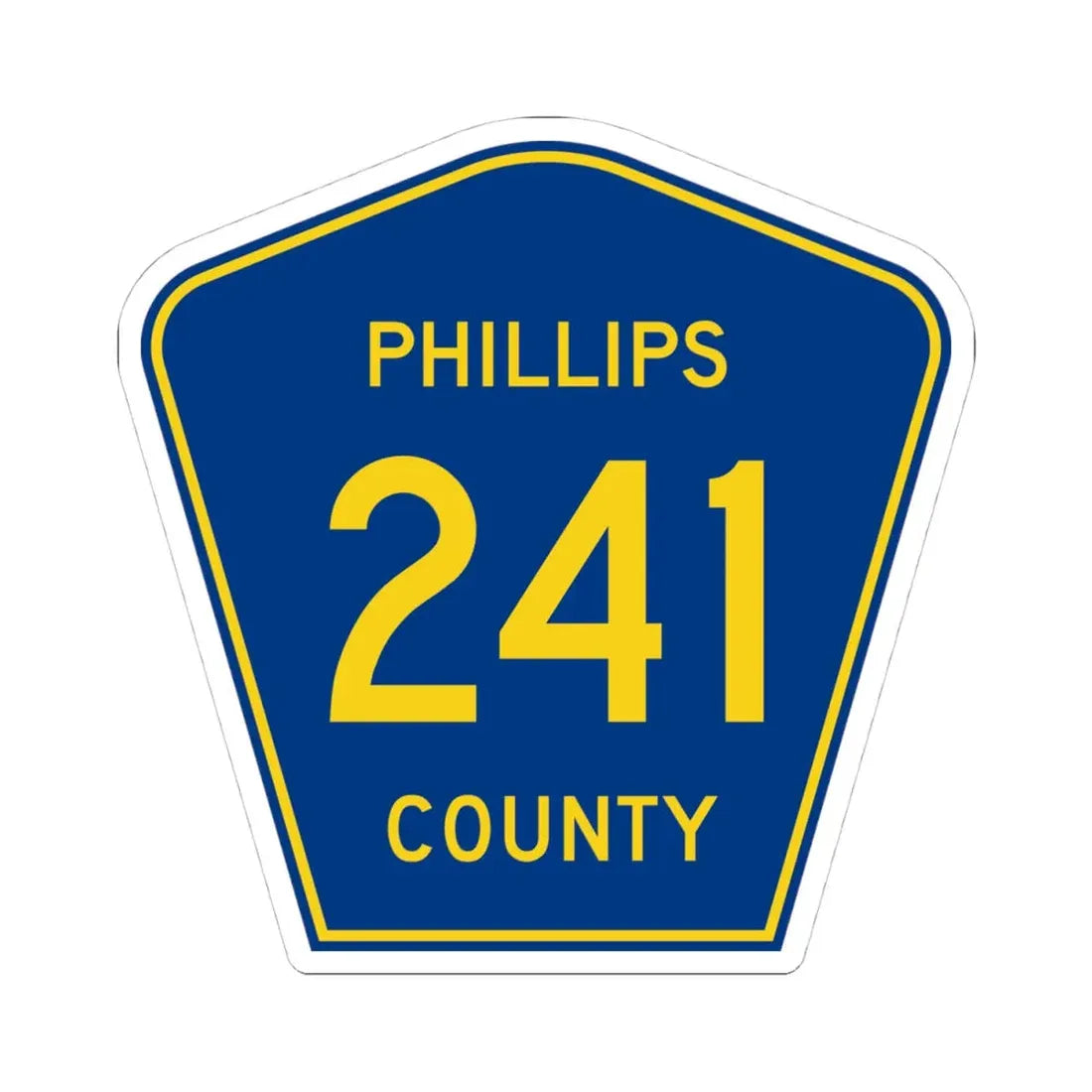 Phillips County Route 241 AR (Arkansas) (Road Sign) STICKER Vinyl Kiss-Cut Decal 4 Inch White - The Sticker Space