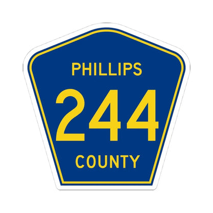 Phillips County Route 244 AR (Arkansas) (Road Sign) STICKER Vinyl Kiss-Cut Decal 4 Inch White - The Sticker Space