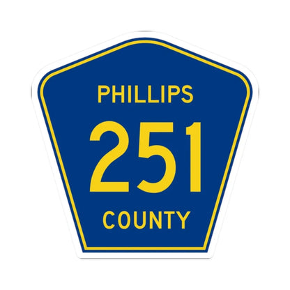 Phillips County Route 251 AR (Arkansas) (Road Sign) STICKER Vinyl Kiss-Cut Decal 2 Inch White - The Sticker Space