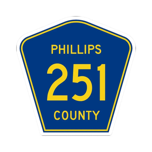 Phillips County Route 251 AR (Arkansas) (Road Sign) STICKER Vinyl Kiss-Cut Decal 2 Inch White - The Sticker Space