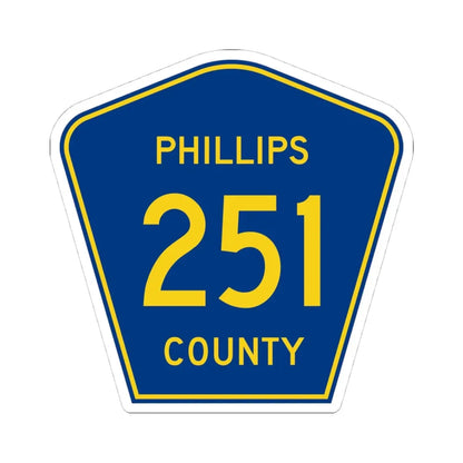 Phillips County Route 251 AR (Arkansas) (Road Sign) STICKER Vinyl Kiss-Cut Decal 4 Inch White - The Sticker Space