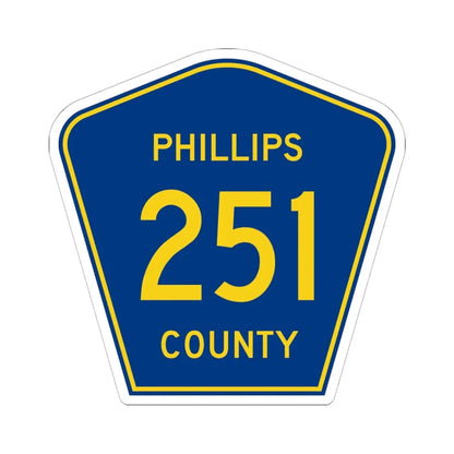 Phillips County Route 251 AR (Arkansas) (Road Sign) STICKER Vinyl Kiss-Cut Decal 6 Inch White - The Sticker Space