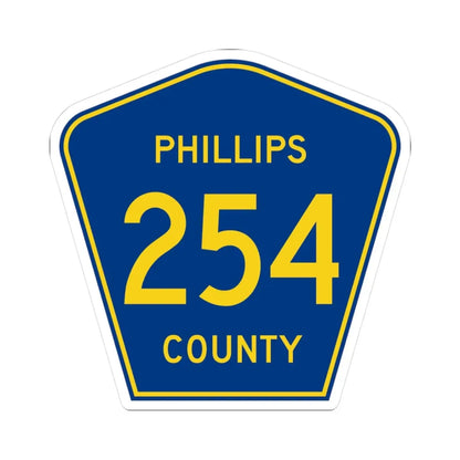 Phillips County Route 254 AR (Arkansas) (Road Sign) STICKER Vinyl Kiss-Cut Decal 3 Inch White - The Sticker Space