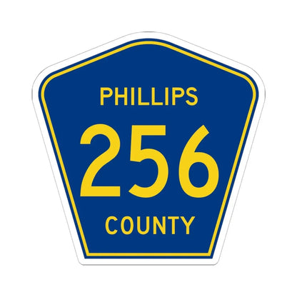 Phillips County Route 256 AR (Arkansas) (Road Sign) STICKER Vinyl Kiss-Cut Decal 6 Inch White - The Sticker Space
