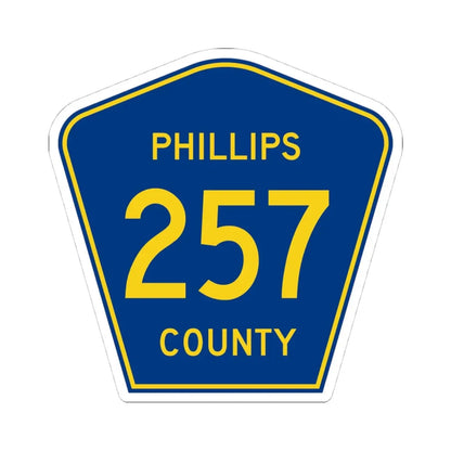 Phillips County Route 257 AR (Arkansas) (Road Sign) STICKER Vinyl Kiss-Cut Decal 4 Inch White - The Sticker Space