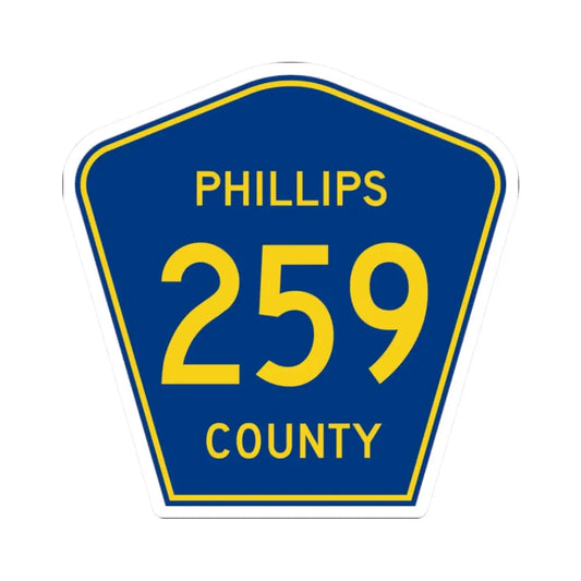 Phillips County Route 259 AR (Arkansas) (Road Sign) STICKER Vinyl Kiss-Cut Decal 2 Inch White - The Sticker Space