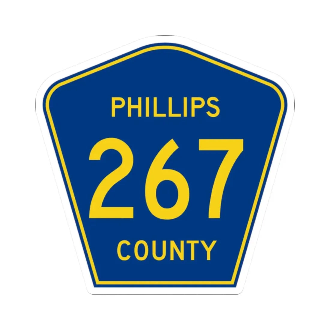 Phillips County Route 267 AR (Arkansas) (Road Sign) STICKER Vinyl Kiss-Cut Decal 2 Inch White - The Sticker Space