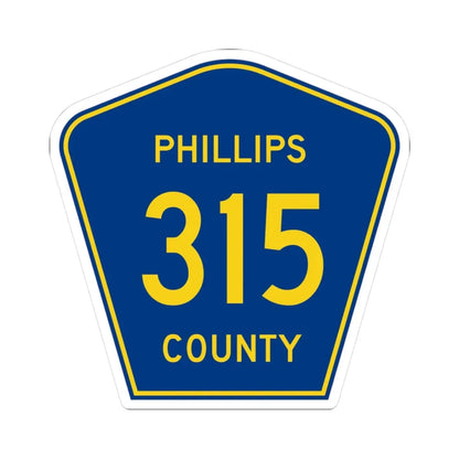 Phillips County Route 315 AR (Arkansas) (Road Sign) STICKER Vinyl Kiss-Cut Decal 3 Inch White - The Sticker Space