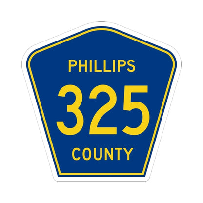 Phillips County Route 325 AR (Arkansas) (Road Sign) STICKER Vinyl Kiss-Cut Decal 4 Inch White - The Sticker Space
