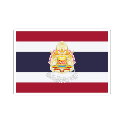 Phithaksantirat flag of the Royal Thai Police (Thailand) STICKER Vinyl Kiss-Cut Decal 3 Inch White - The Sticker Space