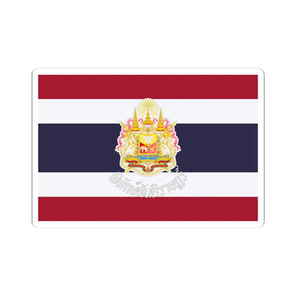 Phithaksantirat flag of the Royal Thai Police (Thailand) STICKER Vinyl Kiss-Cut Decal 4 Inch White - The Sticker Space