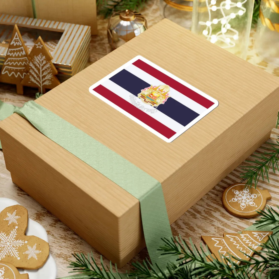 Phithaksantirat flag of the Royal Thai Police (Thailand) STICKER Vinyl Kiss-Cut Decal - The Sticker Space