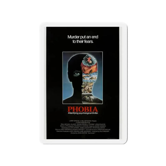 PHOBIA 1980 Movie Poster - Refrigerator Magnet 2 Inch Die-Cut - The Sticker Space