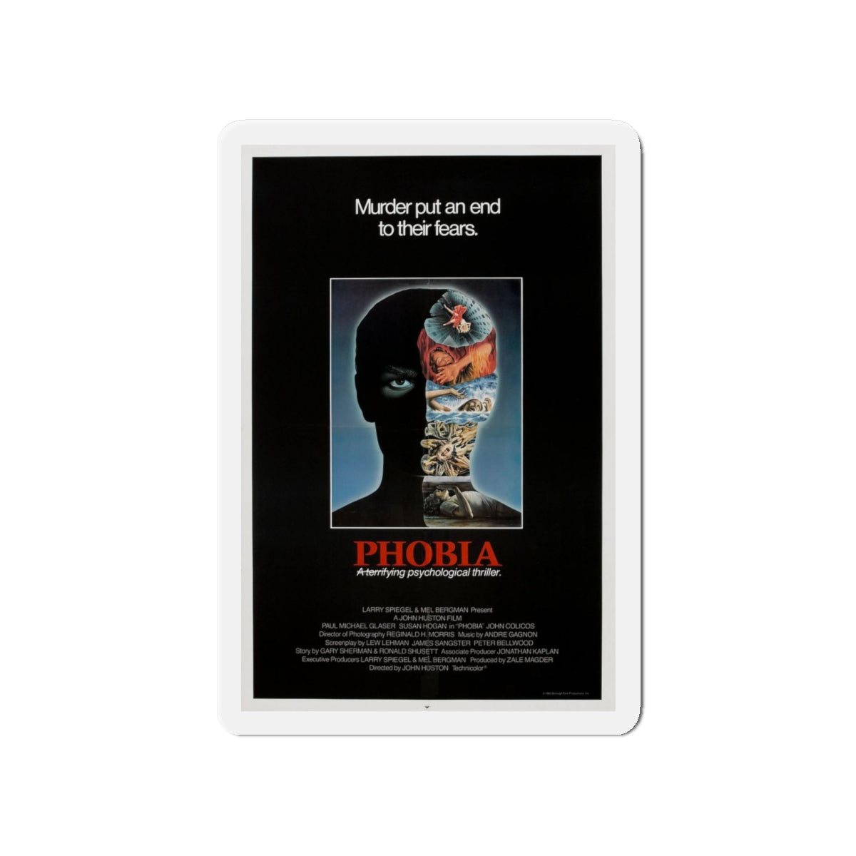 PHOBIA 1980 Movie Poster - Refrigerator Magnet-4" x 4"-The Sticker Space