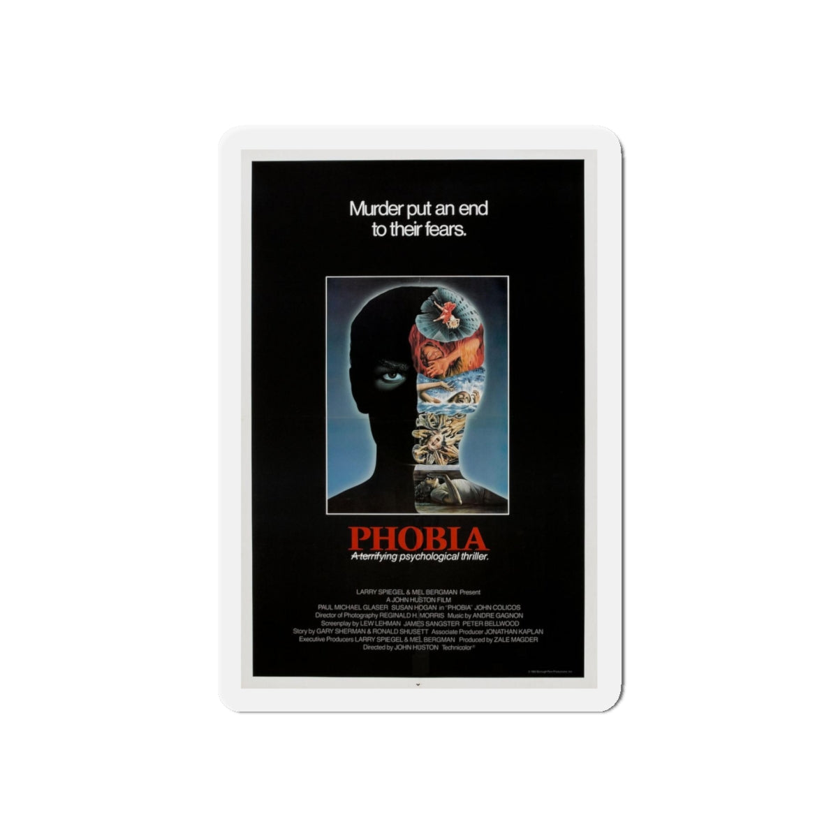 PHOBIA 1980 Movie Poster - Refrigerator Magnet-6" × 6"-The Sticker Space