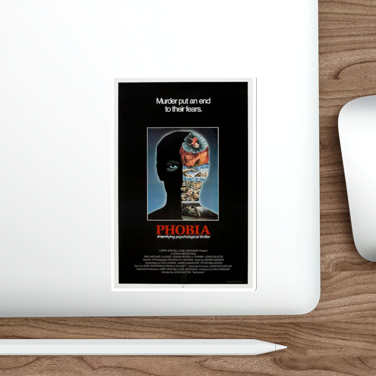 PHOBIA 1980 Movie Poster STICKER Vinyl Die-Cut Decal-The Sticker Space