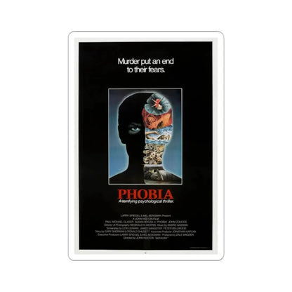 PHOBIA 1980 Movie Poster - STICKER Vinyl Kiss-Cut Decal 2 Inch White - The Sticker Space