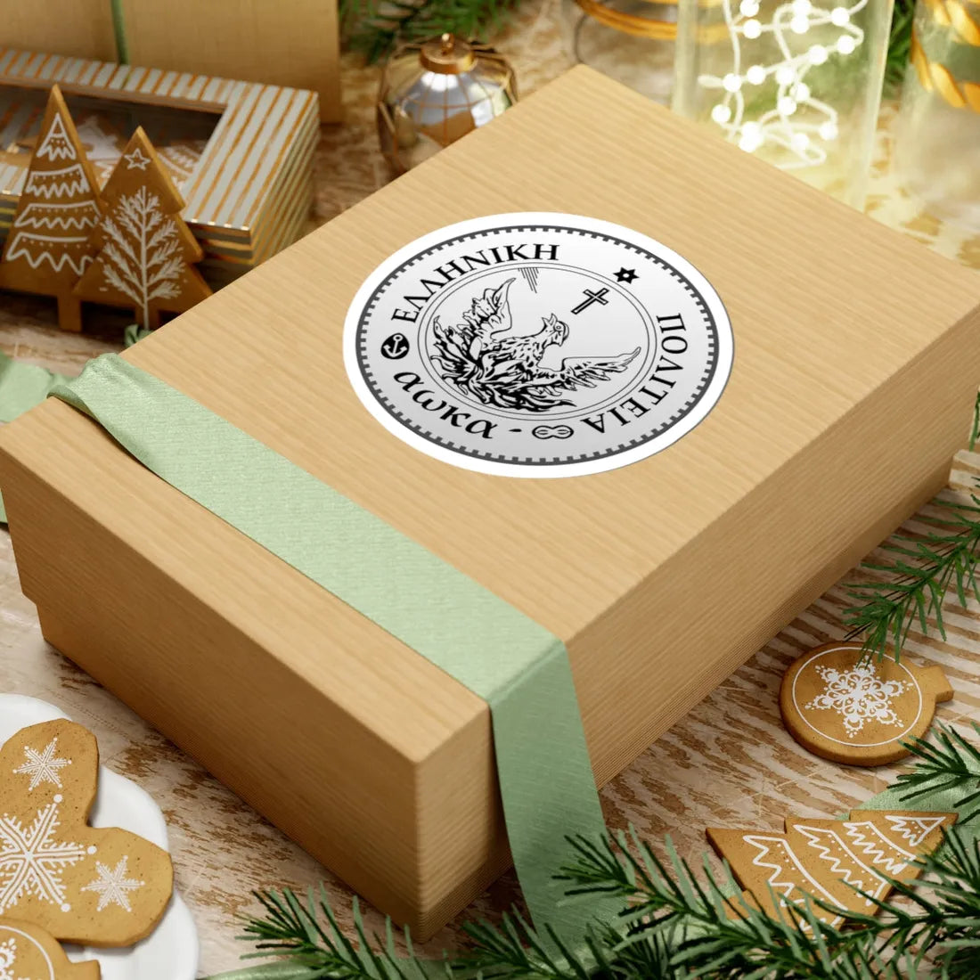 Phoenix Greek coin 1828-1833 Obverse (Greece) (Coat of Arms) STICKER Vinyl Kiss-Cut Decal - The Sticker Space