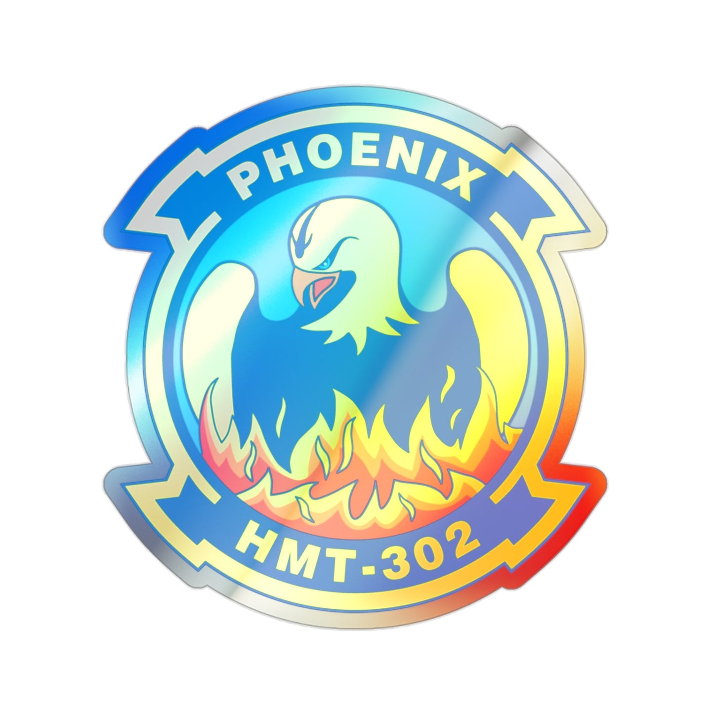 Phoenix HMT 302 (USMC) Holographic STICKER Die-Cut Vinyl Decal-2 Inch-The Sticker Space