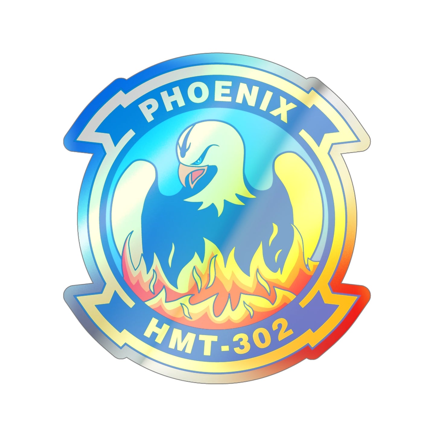 Phoenix HMT 302 (USMC) Holographic STICKER Die-Cut Vinyl Decal-6 Inch-The Sticker Space