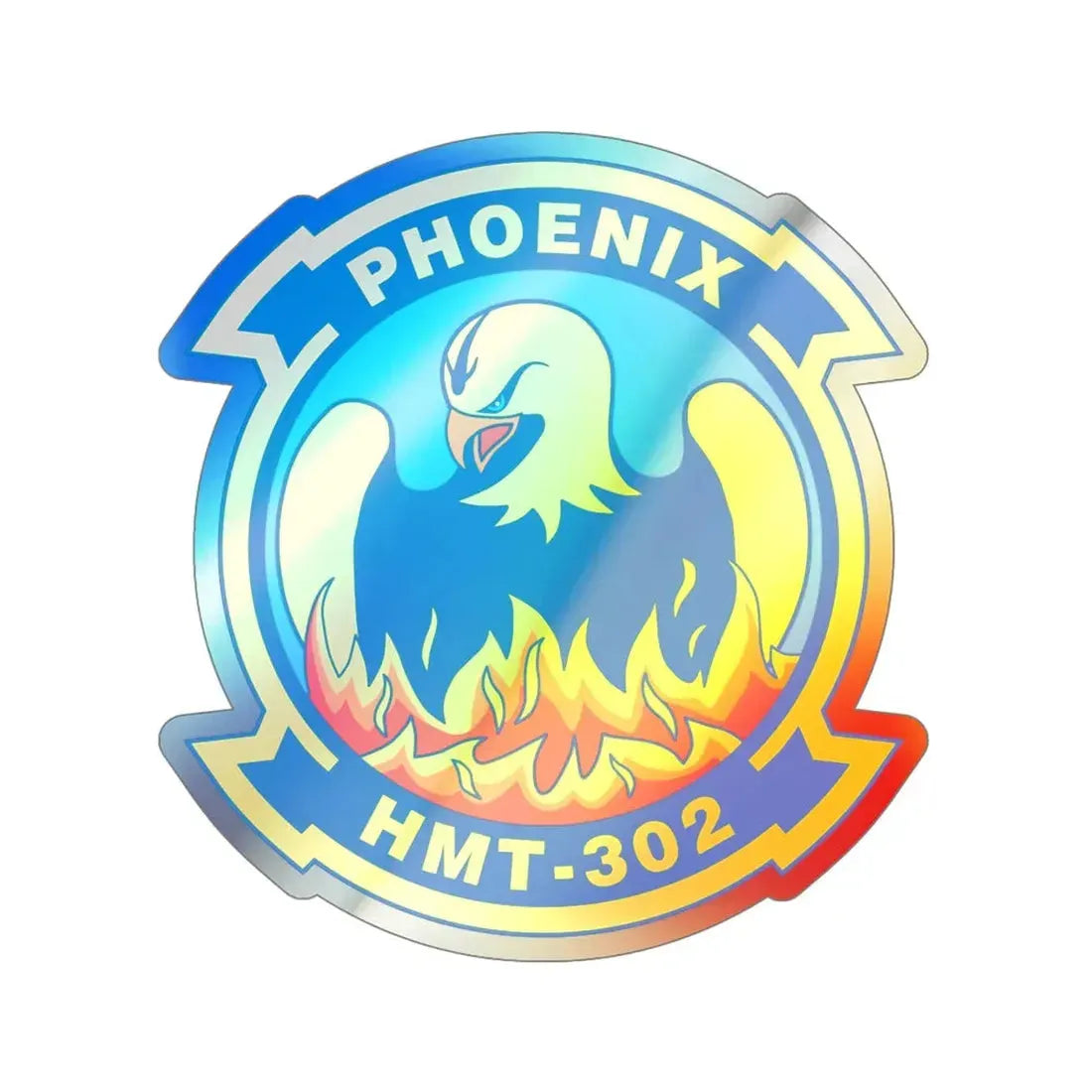 Phoenix HMT 302 (USMC) Holographic STICKER Die-Cut Vinyl Decal - The Sticker Space