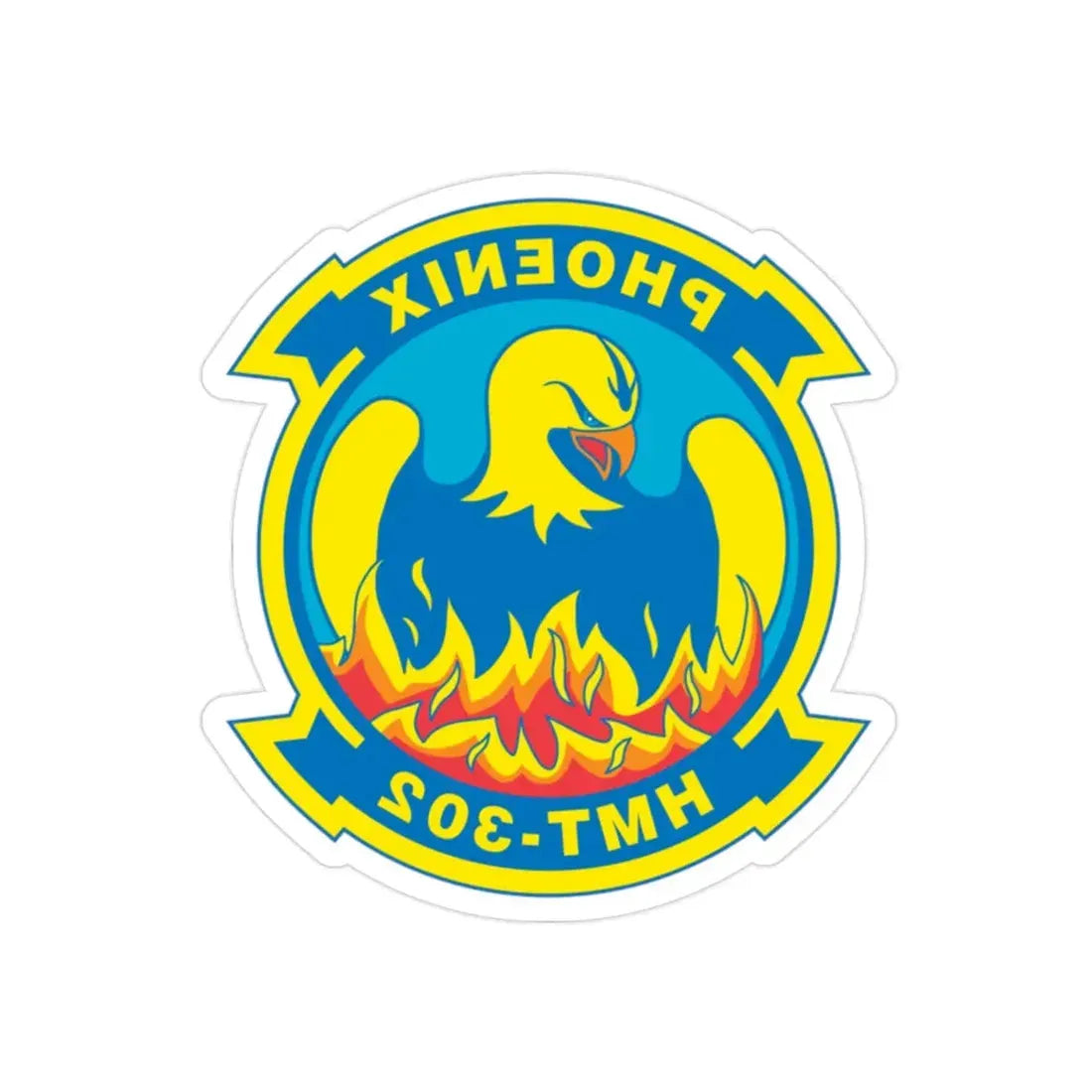 Phoenix HMT 302 (USMC) REVERSE PRINT Transparent Die-Cut STICKER - The Sticker Space