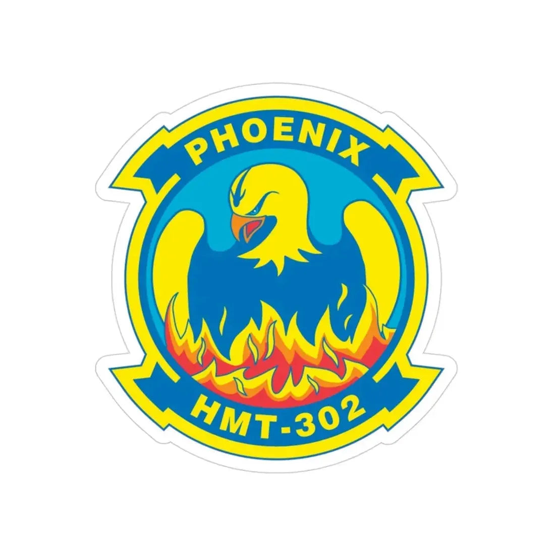 Phoenix HMT 302 (USMC) Transparent STICKER Die-Cut Vinyl Decal 3 Inch - The Sticker Space