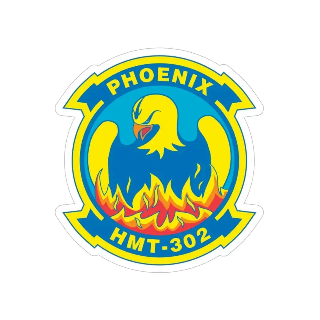 Phoenix HMT 302 (USMC) Transparent STICKER Die-Cut Vinyl Decal 6 Inch - The Sticker Space