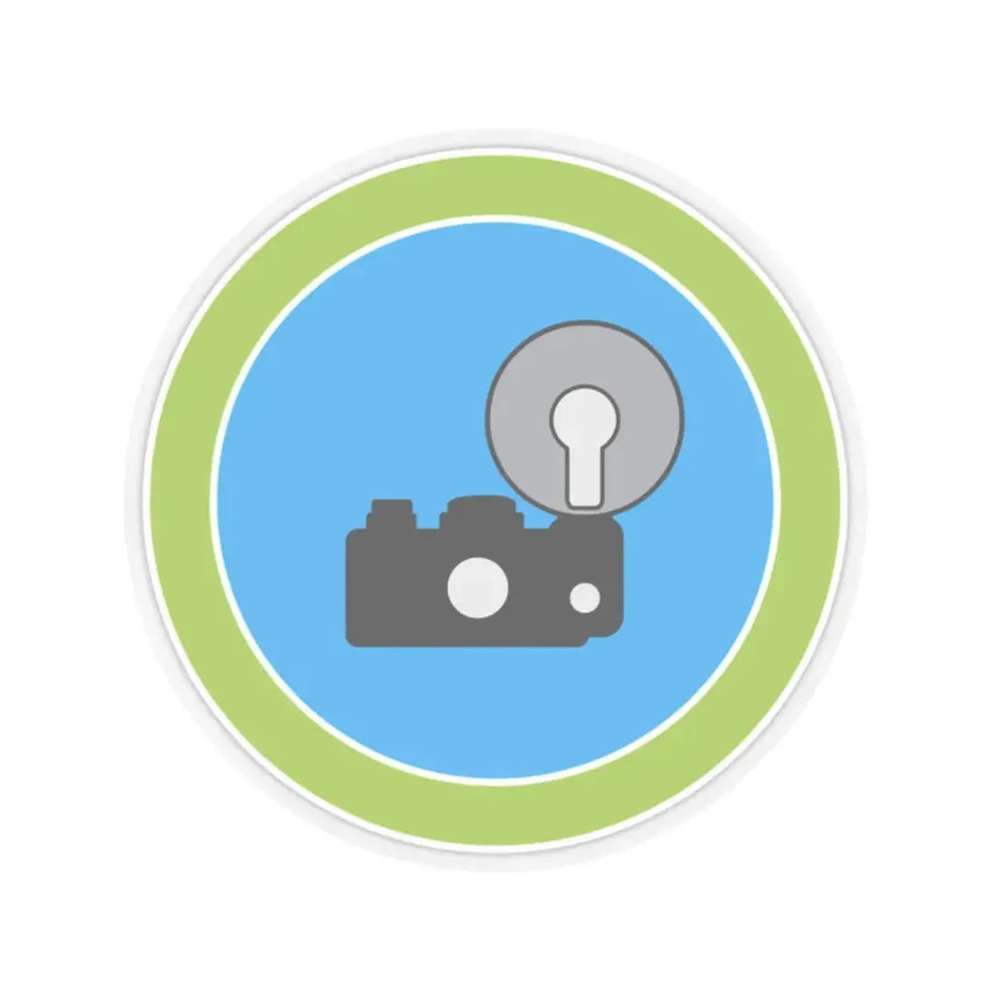 Photography (Boy Scout Merit Badge) STICKER Vinyl Kiss-Cut Decal 2 Inch Transparent - The Sticker Space