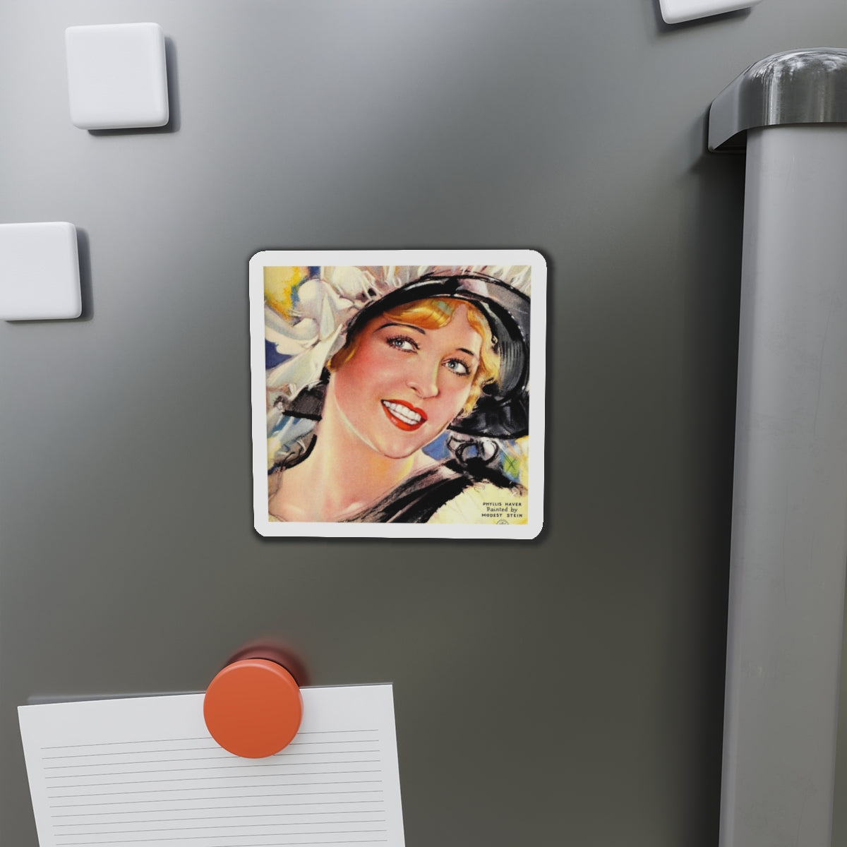 Phyllis Haver (Magazine Illustration) Refrigerator Magnet-The Sticker Space