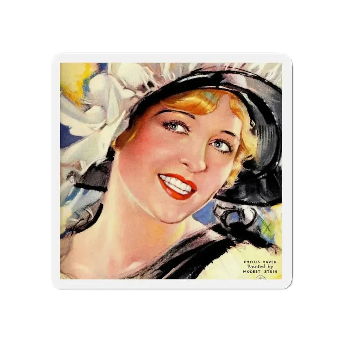 Phyllis Haver (Magazine Illustration) Refrigerator Magnet 5 Inch Die-Cut - The Sticker Space