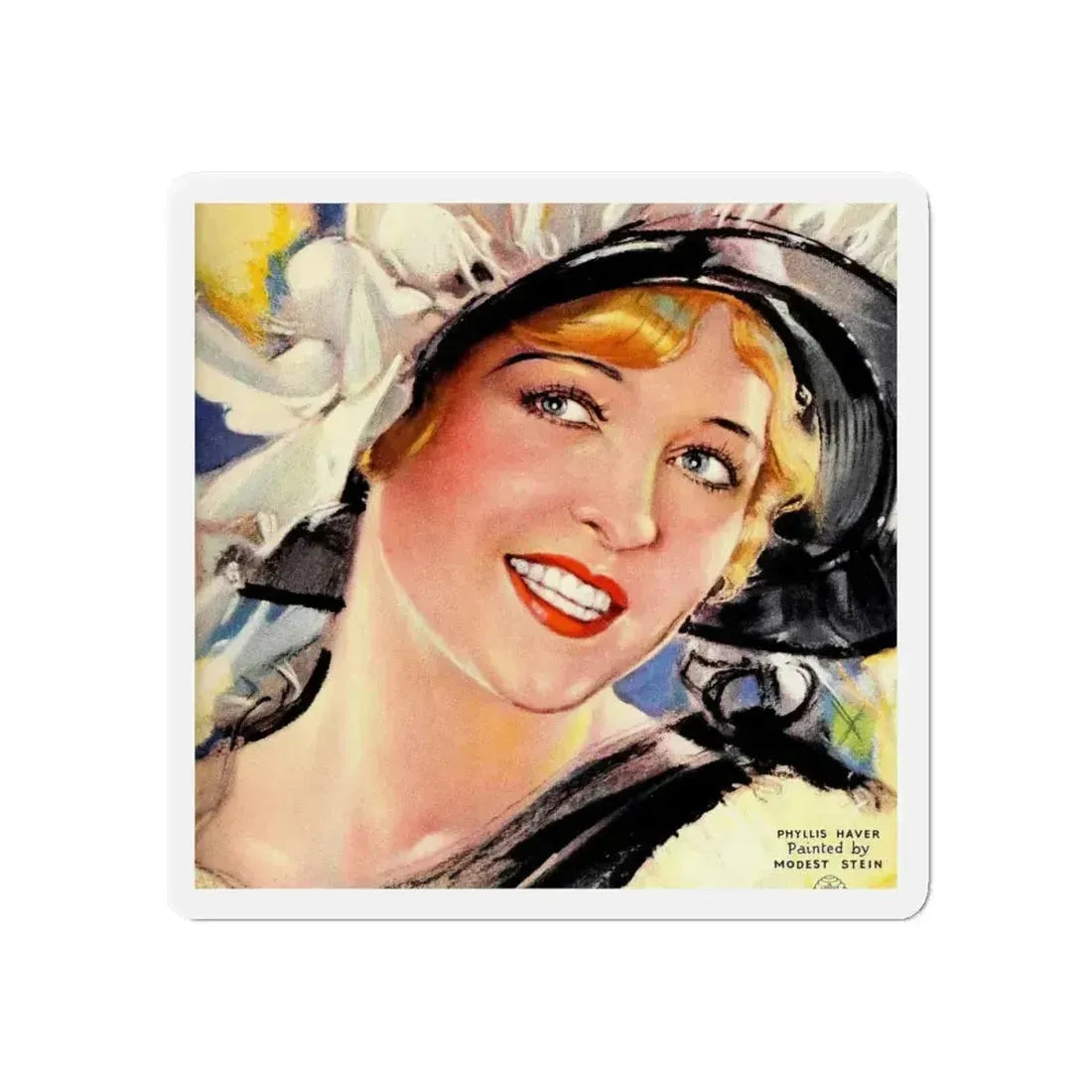 Phyllis Haver (Magazine Illustration) Refrigerator Magnet 6 Inch Die-Cut - The Sticker Space