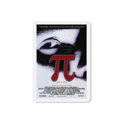 Pi 1998 Movie Poster Die-Cut Magnet-2" x 2"-The Sticker Space