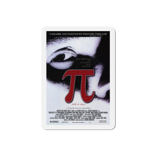 Pi 1998 Movie Poster Die-Cut Magnet-2" x 2"-The Sticker Space