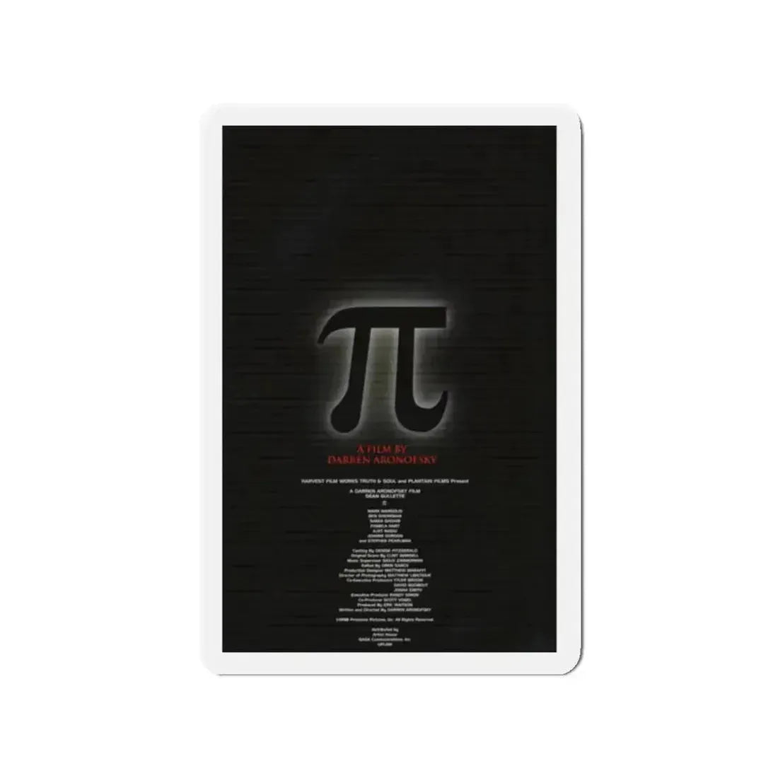 PI 1998 Movie Poster - Refrigerator Magnet 2 Inch Die-Cut - The Sticker Space