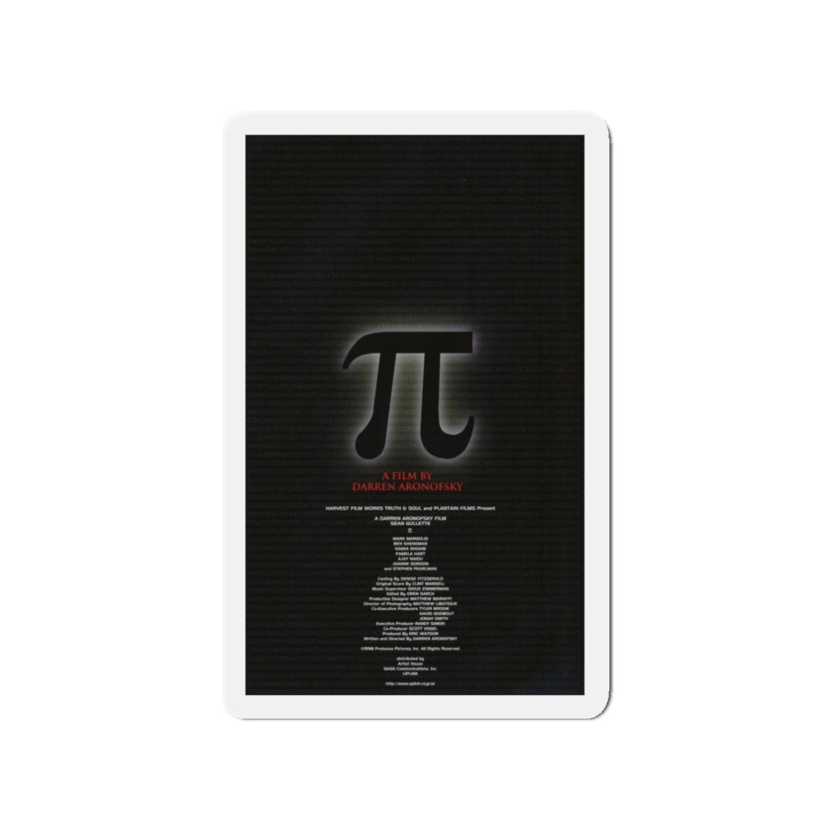 PI 1998 Movie Poster - Refrigerator Magnet-3" x 3"-The Sticker Space