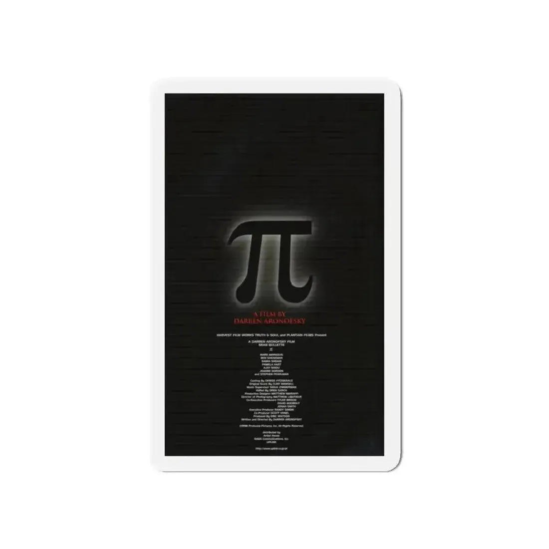PI 1998 Movie Poster - Refrigerator Magnet 4 Inch Die-Cut - The Sticker Space