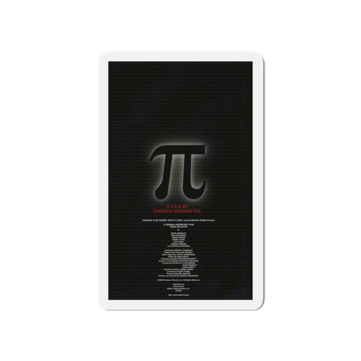 PI 1998 Movie Poster - Refrigerator Magnet-4" x 4"-The Sticker Space